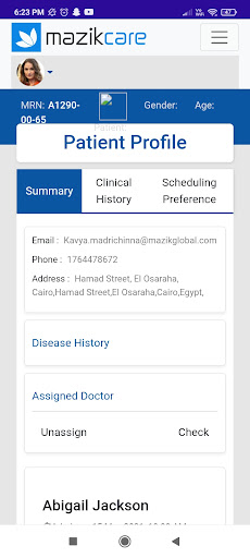 Patient Mobile App Screen 3