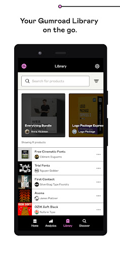 Android application Gumroad screenshort