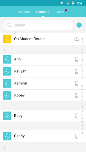 Android application tpPhone screenshort