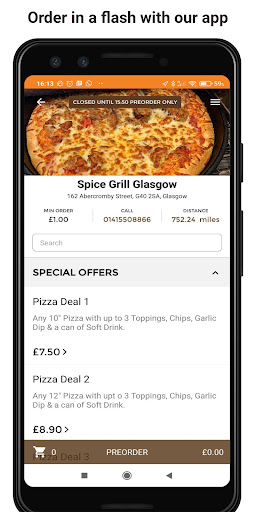 Android application Spice Grill Glasgow screenshort