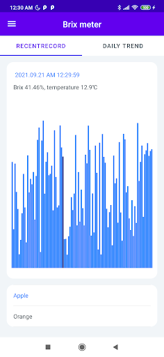 Android application Brix Refractometer screenshort