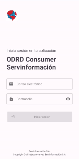Android application ODRD Consumer Servinformación screenshort