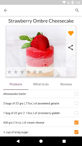 Dessert Recipes Screen 3