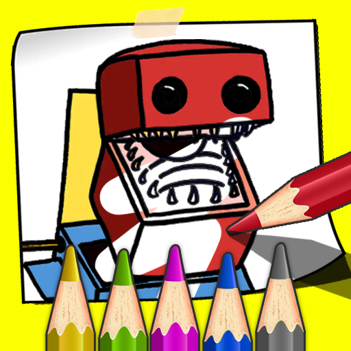 Boxy Boo : Coloring Book Page