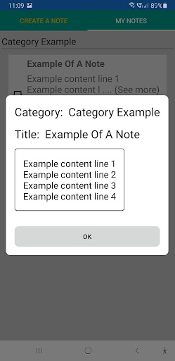 Quick Notes Screen 3