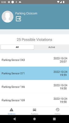 Android application Parking Monitoring Nicosia screenshort