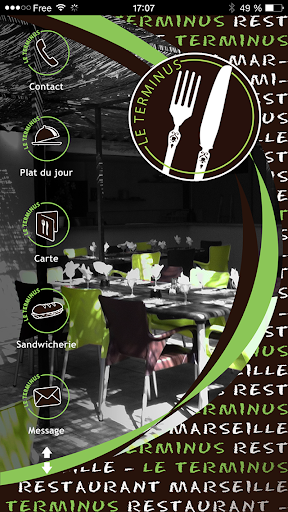 Android application Le Terminus Restaurant screenshort