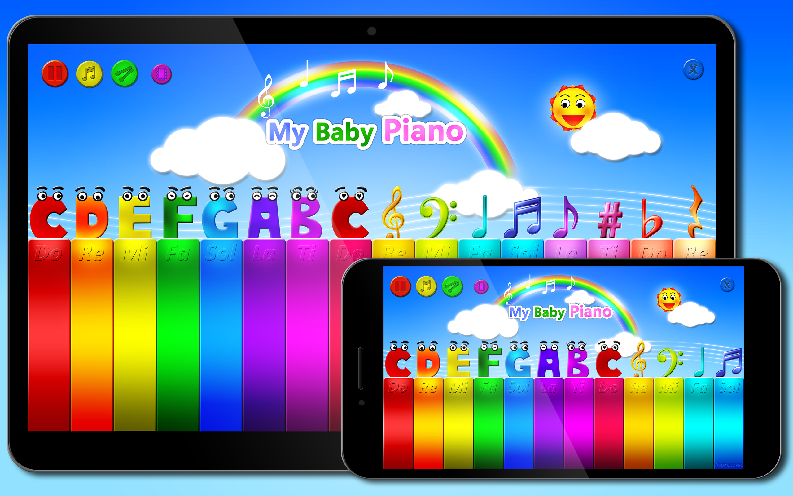 Android application My baby Piano screenshort