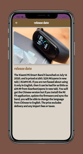 Mi Band 5 smart watch Guide Screen 3
