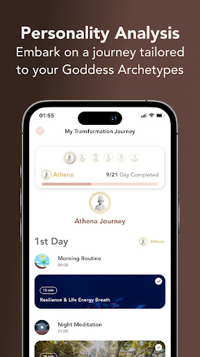 Screenshot of Goddess: Self Care, Wellbeing