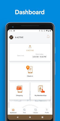 Android application X-ACTIVE screenshort