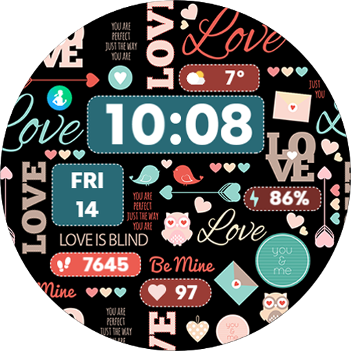 TVV Valentine's Day Watch Face Header - AppWisp.com