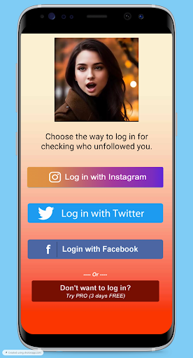 Android application See who unfollowed you screenshort
