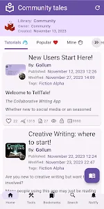 TellTale: Creative writing