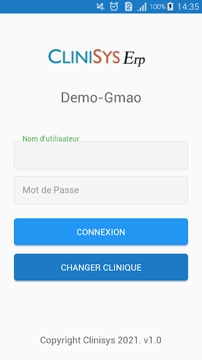 Android application Clinisys Gmao screenshort