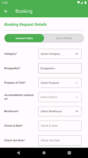 Maha PWD Resthouse Allottee Screen 3