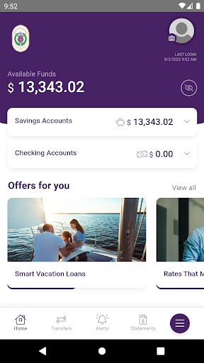 OPPFFCU Mobile Banking Screen 3