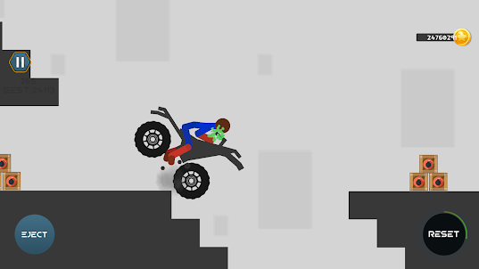 stickman steigt ragdoll ab
