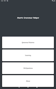 Matric Grammar Helper
