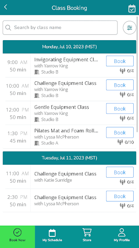 Android application Sage Therapeutic Pilates screenshort