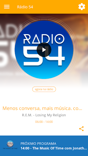 Android application Rádio 54 screenshort