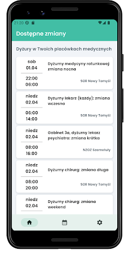 Android application DyzurApp screenshort