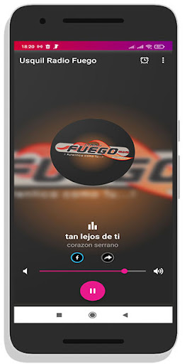 Android application Usquil Radio Fuego screenshort