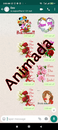 Animadas figurinhas de bom dia boa noite WAsticker