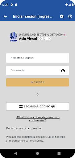 Campus Virtual UNED Screen 2