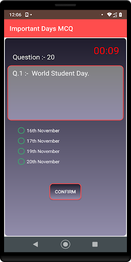 GK Important Days MCQ Screen 2