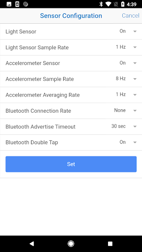 mSMART DeLux Sensor App Screen 3