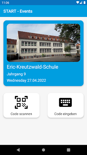 Android application START - Events screenshort
