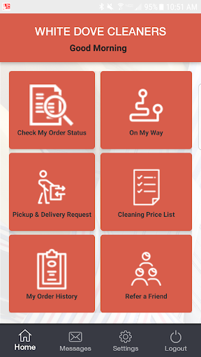 Android application White Dove Cleaners screenshort