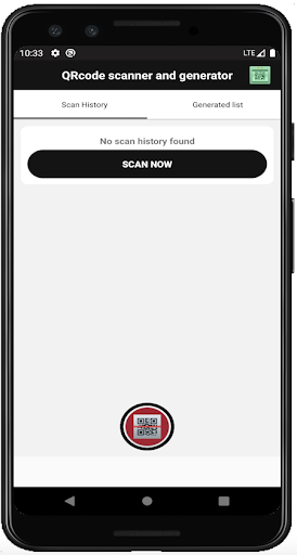 Android application Scan qr code screenshort