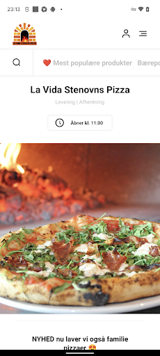 Android application La Vida Stenovns Pizza screenshort