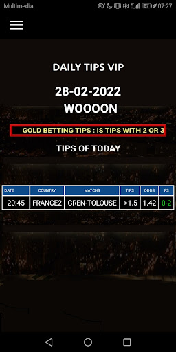 BETTING TIPS VIP- SINGLE MATCH Screen 2
