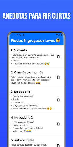 Android application Piadas curtas e engraçadas screenshort