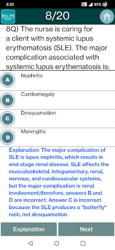 NCLEX PN Practice Questions Screen 3