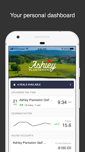 Android application Ashley Golf screenshort