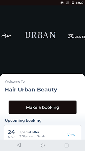 Android application Hair Urban Beauty screenshort