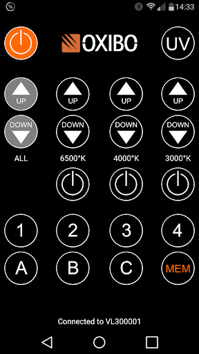 Oxibo VL30 Remote Control Screen 2
