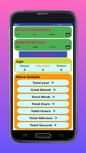 Age Calculator Screen 2
