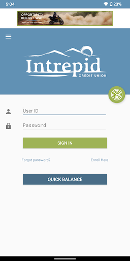 Android application Intrepid CU Mobile Banking screenshort