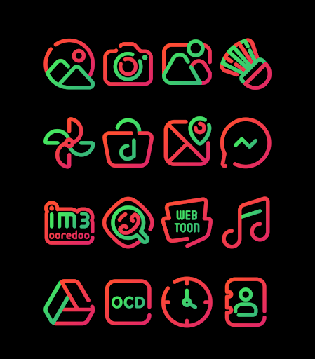 Screenshot of Watermelon - Lines Icon Pack