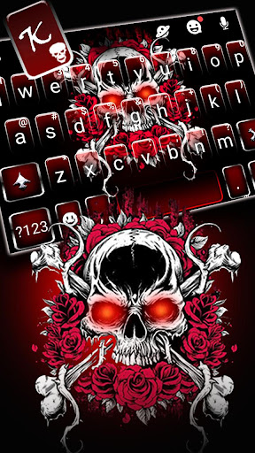 Roses Skull Tattoo Keyboard Th Screen 2