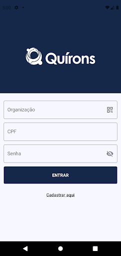 Android application Quírons Funcionário screenshort