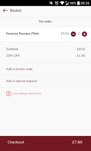 Casa Italia Delivery Screen 3