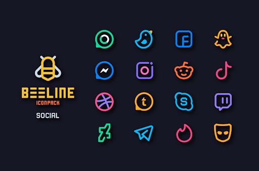 Screenshot of BeeLine Icon Pack