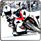Super Moto Bike Rider On Snow icon