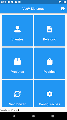Android application Pedidos VeeV screenshort